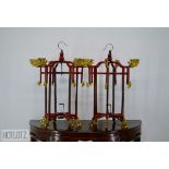 A PAIR OF ANTIQUE CHINESE HANGING LANTERNS