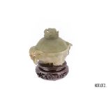 A CHINESE JADE CENSER AND COVER