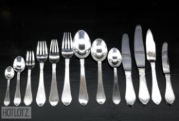 GEORGE JENSEN - A LARGE SERVICE OF SILVER FLATWARE