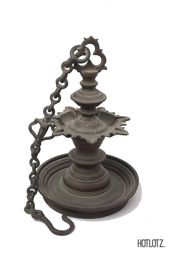 A CEYLONESE HANGING OIL LAMP - Image 2 of 2