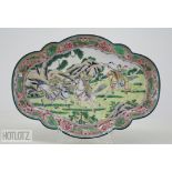 A CHINESE CANTON ENAMEL TRAY