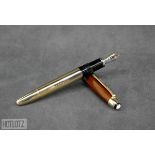 MONTBLANC - A GOLD PLATED MEISTERSTUCK SOLITAIRE CITRINE CLASSIQUE FOUNTAIN PEN