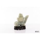 A CHINESE JADE DRAGON VASE AND COVER
