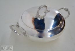 A FRENCH SILVER SERVING DISH