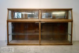 A VINTAGE GLAZED SHOP DISPLAY COUNTER