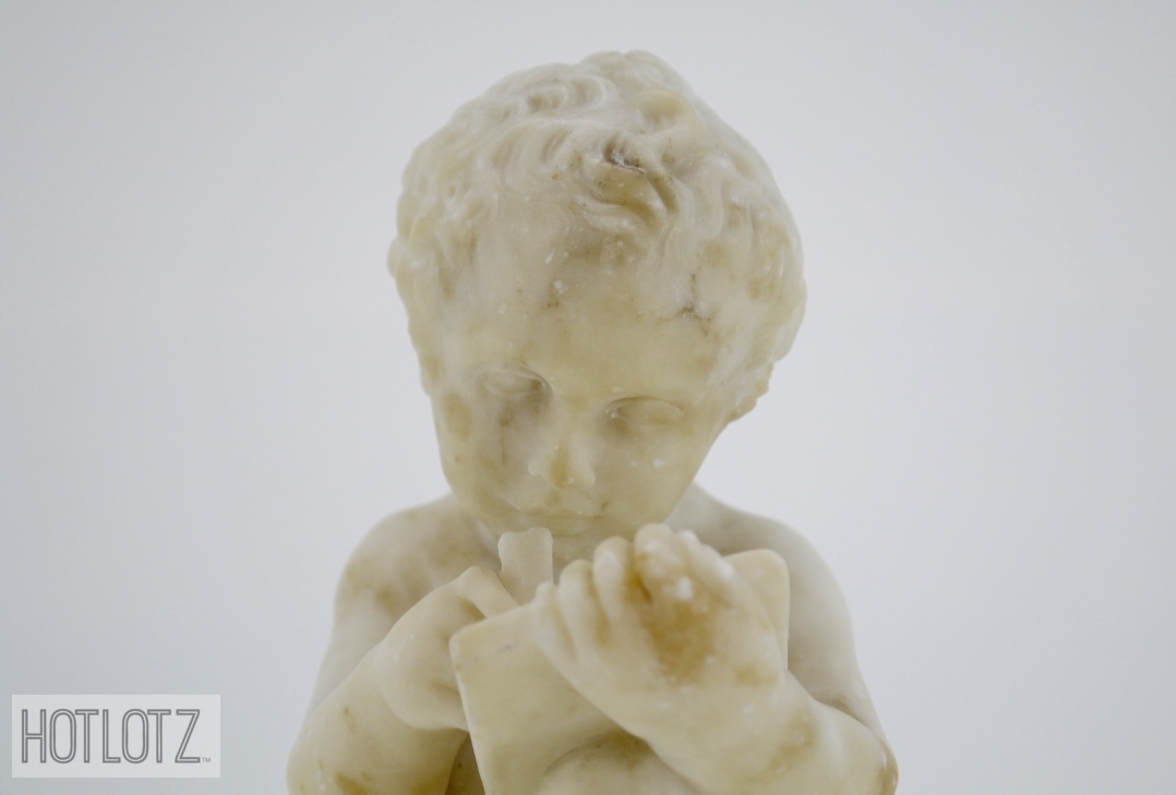 AN ITALIAN CARVED MARBLE FIGURE OF A BOY - Image 7 of 8