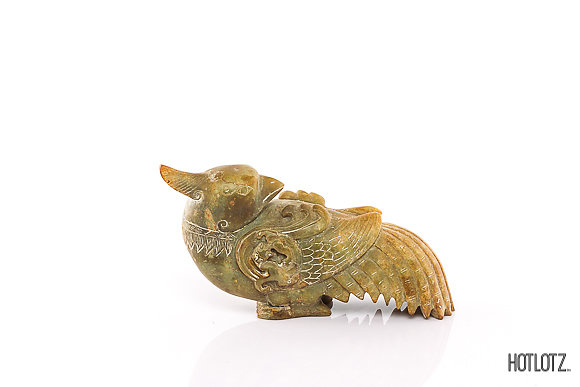 A CHINESE CARVING OF A BIRD - Image 4 of 7