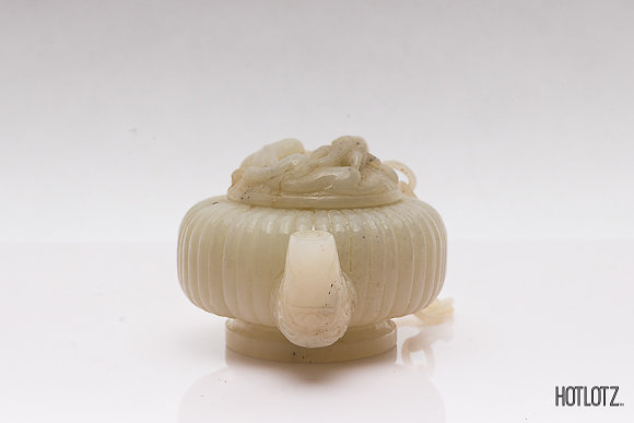 A CHINESE JADE TEAPOT AND COVER - Image 5 of 6