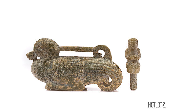 A PAIR OF CHINESE ARCHAIC STYLE DUCKS - Image 9 of 12