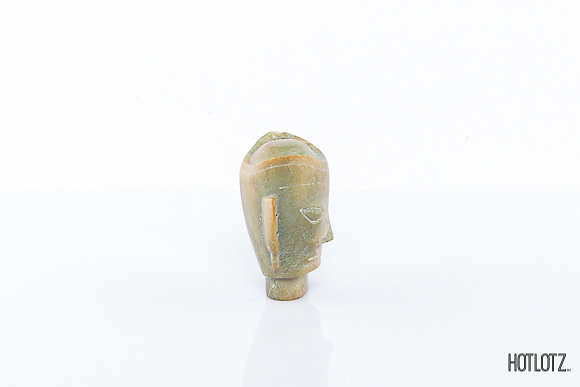 A CHINESE CARVED STONE HEAD - Image 4 of 5