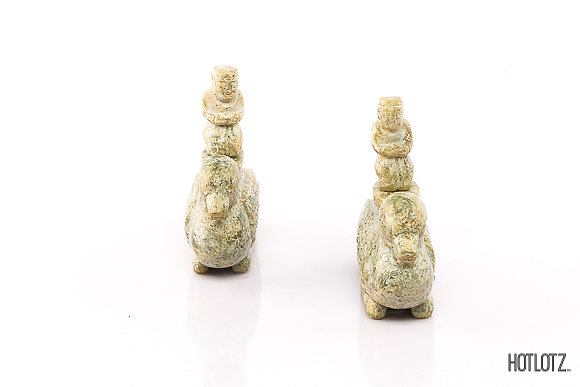 A PAIR OF CHINESE ARCHAIC STYLE DUCKS - Image 4 of 12