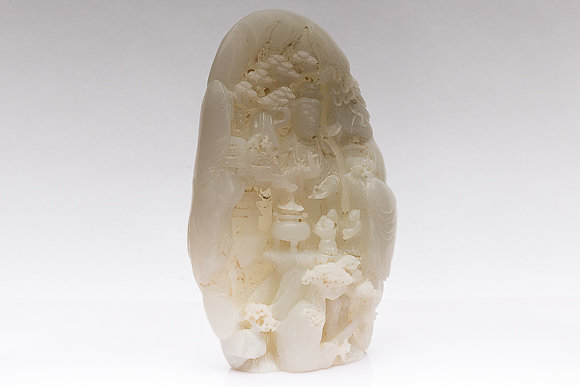 A CHINESE JADE BOULDER CARVING - Image 2 of 7