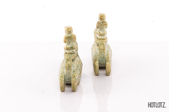 A PAIR OF CHINESE ARCHAIC STYLE DUCKS - Image 5 of 12