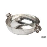 A MEXICAN SILVER TWIN-HANDLED BOWL