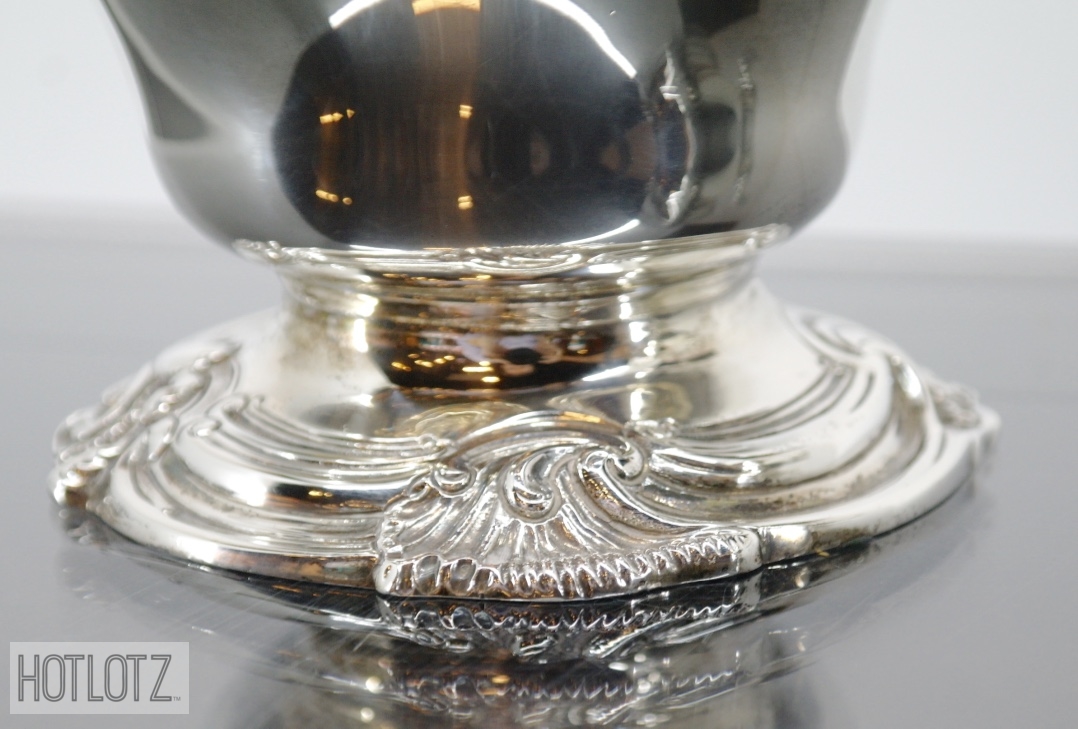 AN ENGLISH SILVER KETTLE, TEAPOT AND HOT WATER JUG - Image 4 of 7