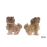 A PAIR OF CHINESE ARCHAISTIC BUDDHIST LIONS