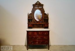 A CHINOISERIE DECORATED DRESSING TABLE