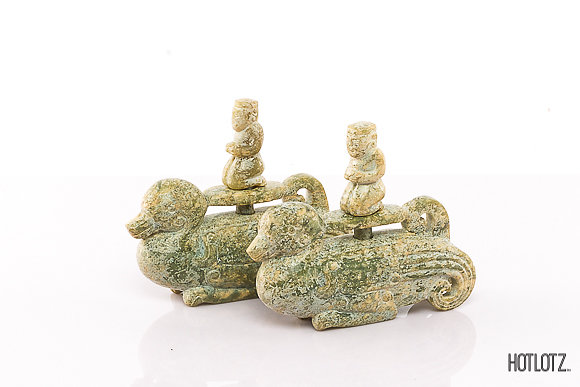 A PAIR OF CHINESE ARCHAIC STYLE DUCKS - Image 3 of 12