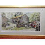 Three limited edition coloured prints after Graham Carver - Views of Cumbria, mounted, framed and