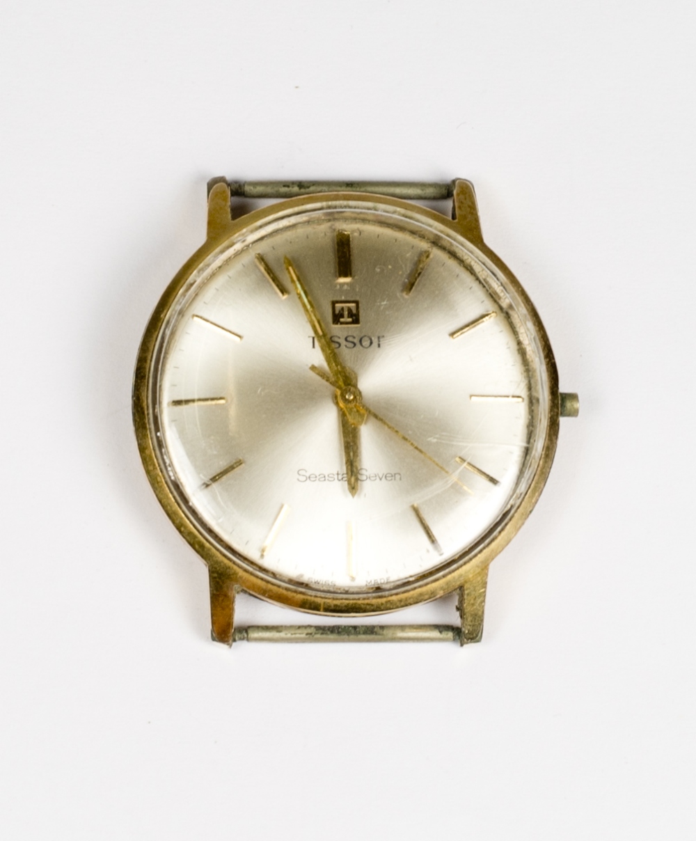 A gentleman's Tissot Seastar Seven wristwatch in a gold case