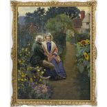 Percy R. Craft. Oils on canvas entitled 'After Fifty Years' depicting an elderly lady and