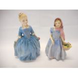 Two small Royal Doulton figures - Child From Williamsburg HN2154 and Wendy HN2109