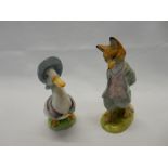 A Beswick Beatrix Potter figure - Jemima Puddleduck and one other Foxy Whiskered Gentleman and a