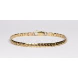 A 9ct. gold bracelet of herringbone design