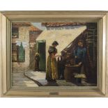 R. Wimbush 1891. Oils on canvas entitled 'Baiting The