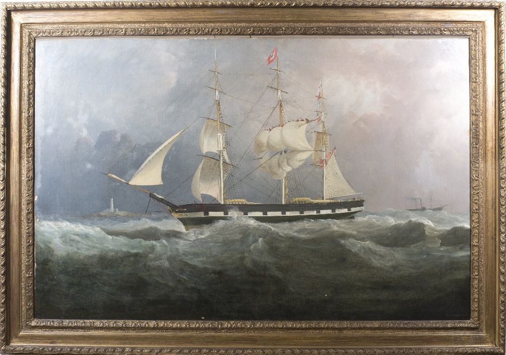 Liverpool School. A mid 19th Century oil on canvas - The Liverpool sailing ship Idas outward bound