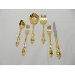 A quantity of flatware including Rodgers Oneida gold plated flatware