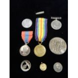 A First World War Victory medal awarded to Gnr P Lamb of the Royal Artillery, a First World War