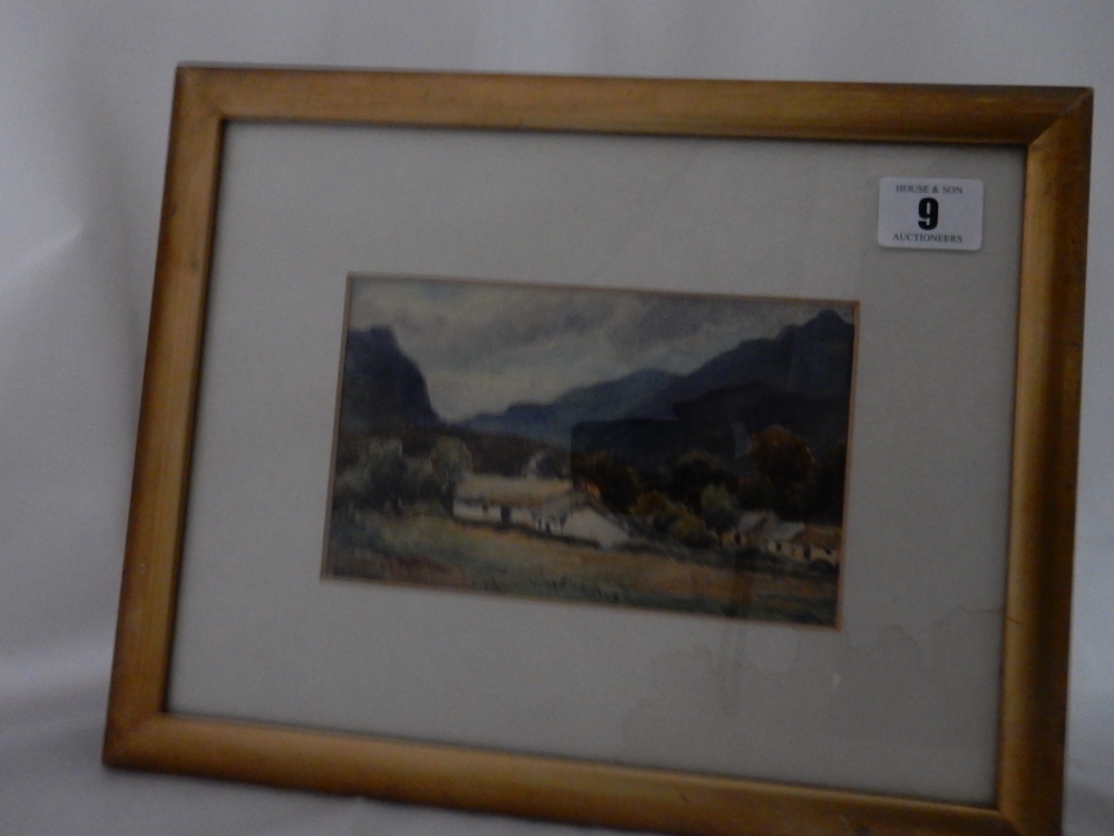 E.C.S. Two initialled watercolours - Lakeland scenes, mounted framed and glazed - 4in. x 6 1/2in.