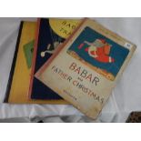 Jean De Brunhoff. Three Babar books including Babar and Father Christmas