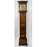 A 17th Century longcase clock by John Davis of Windsor with square 10in. brass dial with pierced