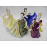 Four Royal Doulton figures - Alexandria HN2398, Loretta HN2337, Elaine HN2791 and Ninette HN2379