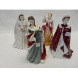 Two Royal Doulton Queens Of The Realm series figures - Queen Anne HN3141, no.1545 of 5000, Queen