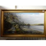 Denys Garle. Oils on board - New Forest, framed - 11 3/4in. x 23in., Monica Childs. Two oils