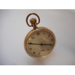 A gentleman's openface pocket watch with seconds dial, in a 9ct. gold case