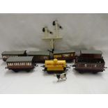 A Hornby Meccano tin plate railway set