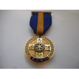 A 9ct. gold Rotary International medal with Honorary Treasurer bar 1971-74