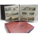 Two postcard albums containing postcards depicting East Cliff Foreshore and Zig Zag path, East Cliff