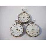 A gentleman's pocket watch retailed by Fattorini and Sons Bradford, white enamel dial, seconds dial,