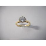 A lady's solitaire diamond ring, on an 18ct. gold shank (1.2ct. approx)