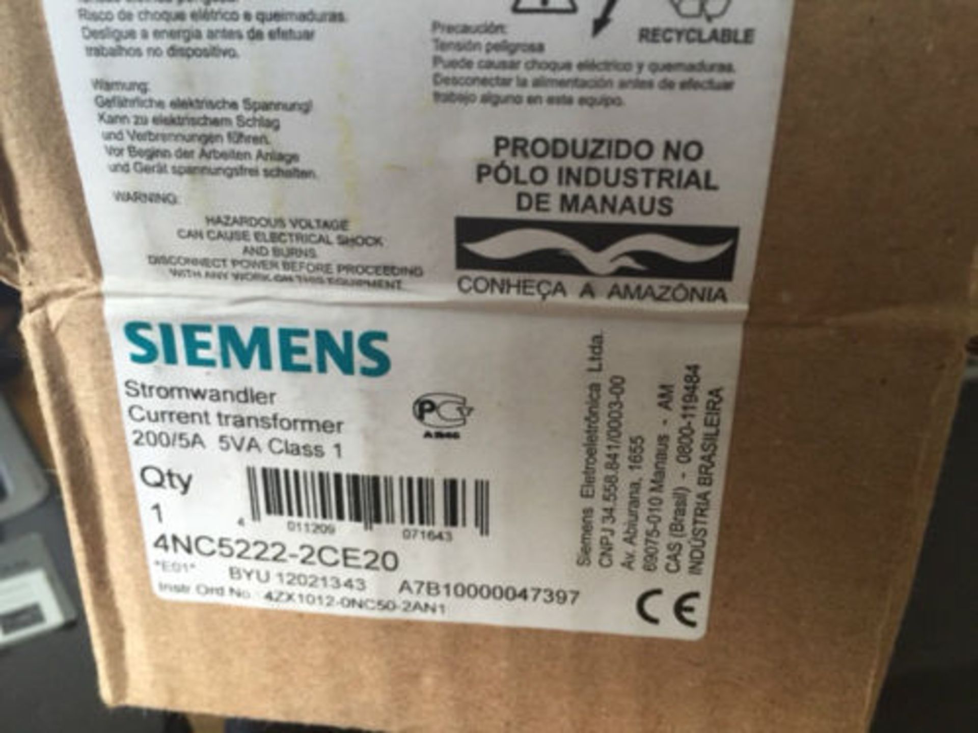 4 x Siemens Clip Fit Current Transformer, - Bild 2 aus 2