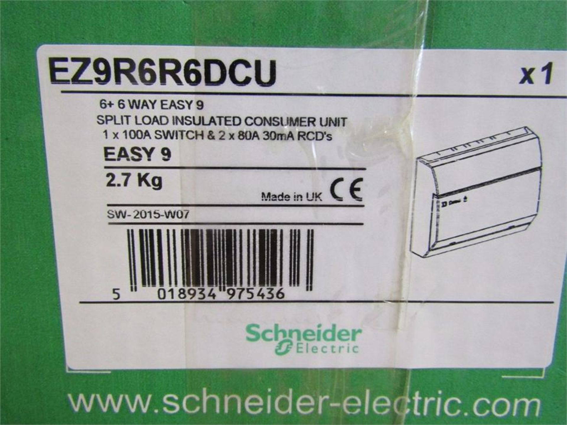 4 x Schneider Electric 6 Way 100a Consumer Unit - Image 3 of 3