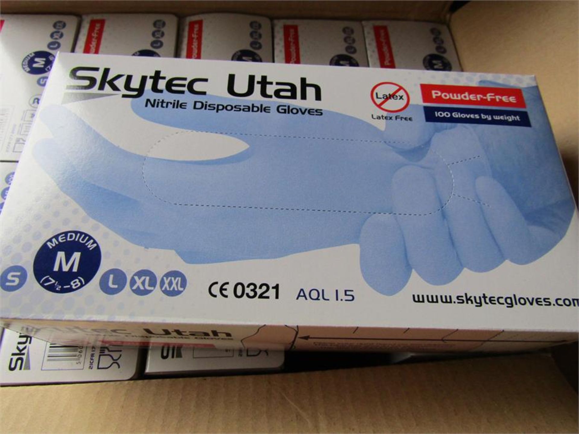 BOX 1000 x SKYTEC UTAH Nitrile Disposable Gloves M - Image 2 of 4