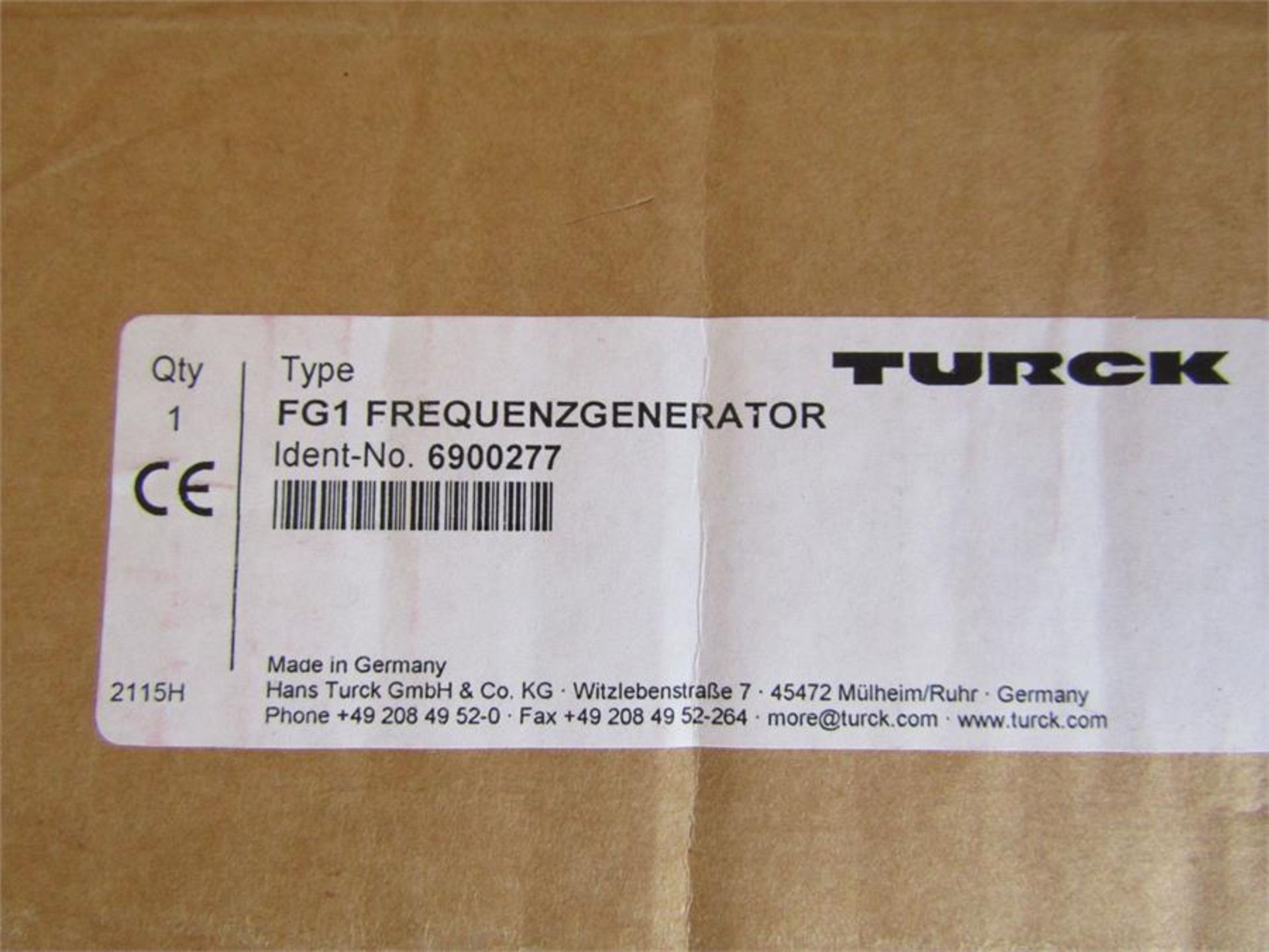 Turck FG1 FREQUENZGENERATOR Frequency Generator - sensor Input 1-10kH 8086601 - Image 2 of 2