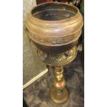 Large Brass Stand and Planter.