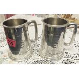 Pair of Piper Alpha Pewter Tankards.